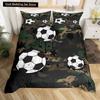 3D Football King Queen Duvet Cover Soccer Bedding Set for Kids Teens Boys Ball Sports White Red 2/3pcs Polyester Quilt Cover