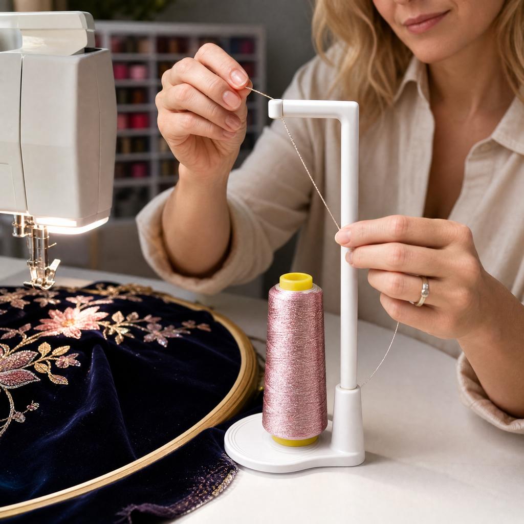 Large Capacity Thread Spool Rack for Sewing Machine Organization