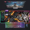 Schwarzes RGB kabelloses Lade-Mauspad, 15W, Groß, Regenbogen-leuchtend für Gaming/Büro