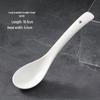 Miaoyue Pure White Ceramic Straight Handle Spoons