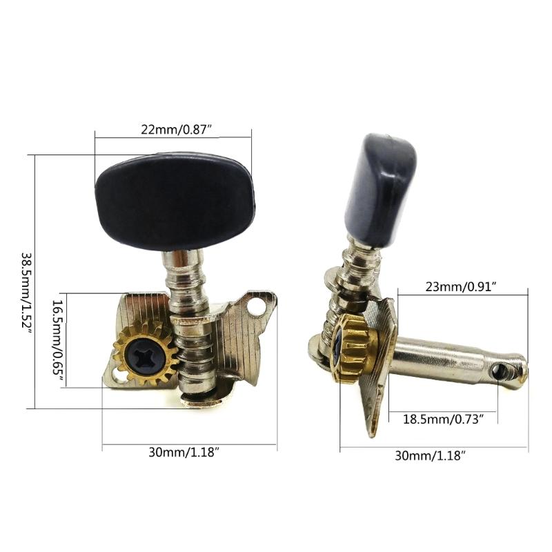 2 Left+2 Right Guitar Tuning Pegs Kits Guitar Machine Head Tuners Steel Pegs Set