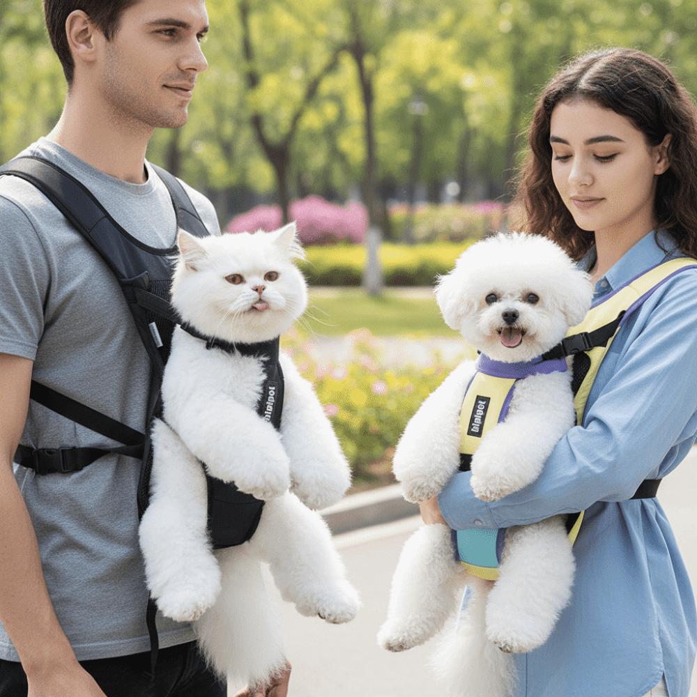 Canvas Dog Carrier Backpacks Adjustable Strap Cat Carrying Bag Pet Front Backpacks  Four Seasons