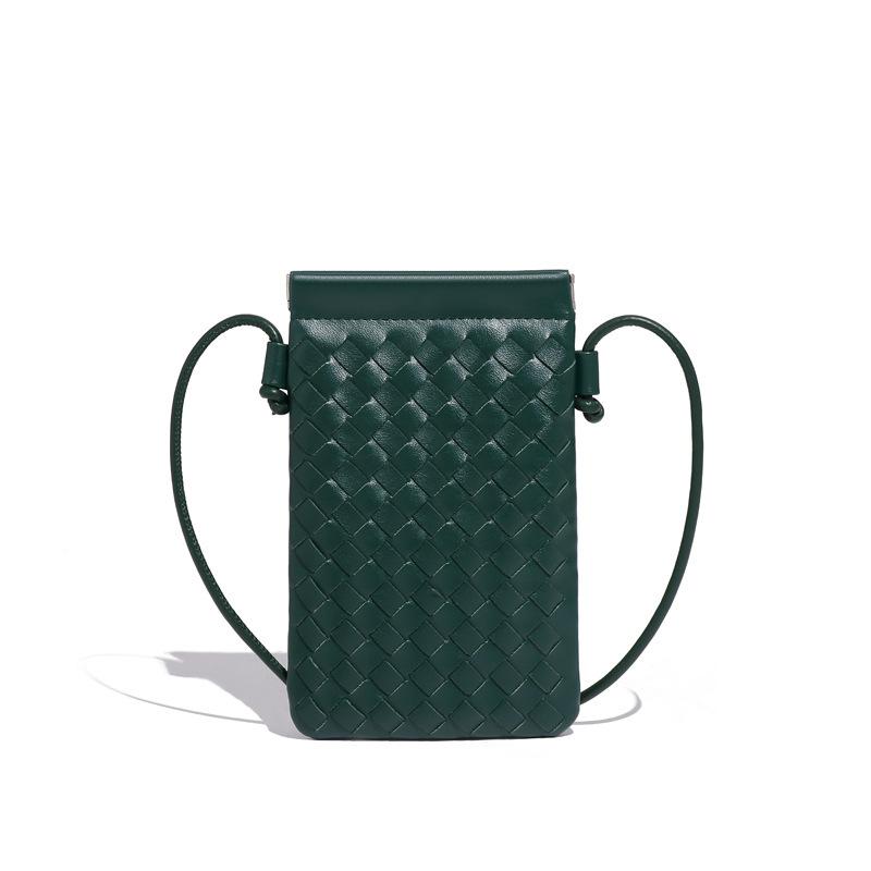 Borsa a Spalla Retro per Cellulare Intrecciata a Mano Moda Stile Casual Pochette da Donna
