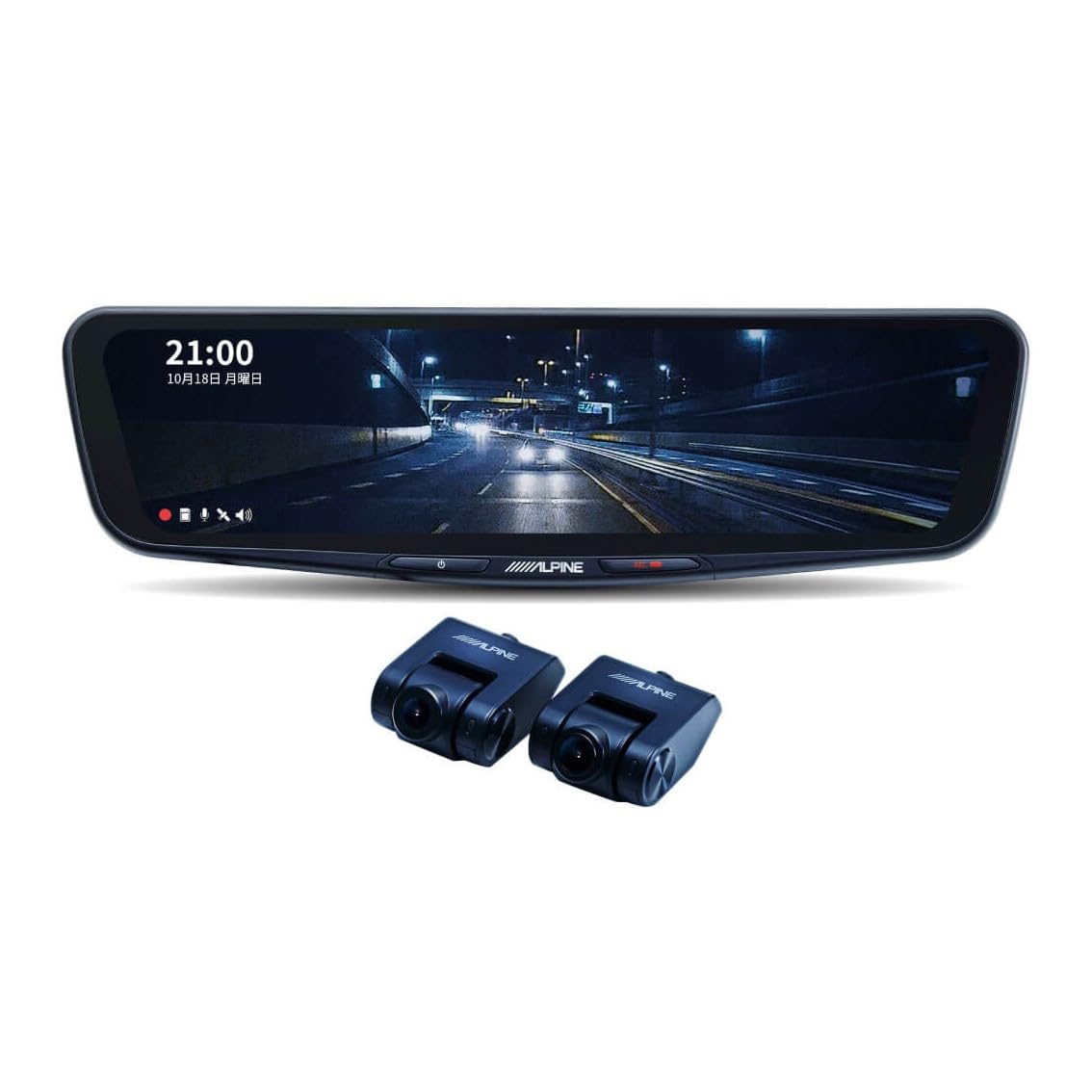 

Alpine digital mirror with drive recorder type for genuine rear kit sold (ALPINE) 12-inch (replacement mirror/in-car camera) DVR-DM1200A-IC чорний