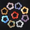 1pc Natural Gemstone Flower Pendant for DIY Making Jewelry Necklace Handmade Craved Hollowed Plum Blossom Charms