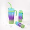 Durable Frosted Gradient Plastic Sports Water Cup Set