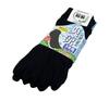 Ankle Mesh Sneaker Socks with Set of (PAX-ASIAN) Men's Socks, Cotton-Linen, Five-Toe, Heel, Black, 2, #595