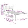 Bed Frame Grey Sonoma 100 x 200 cm Engineered Wood