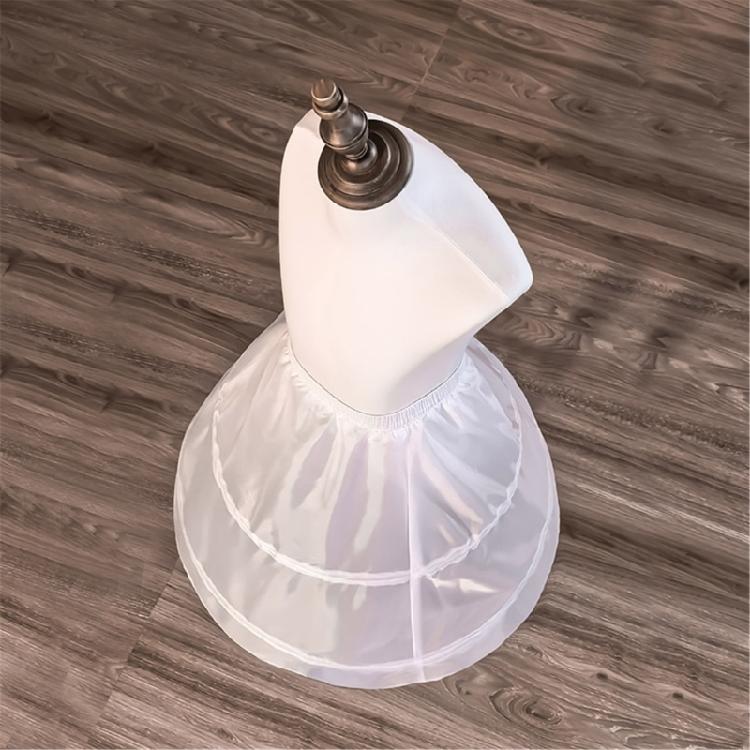 Flexible Hoop Skirt For Kids Special Occasion Anti Slip Waistband Crinoline Breathable Layered Support