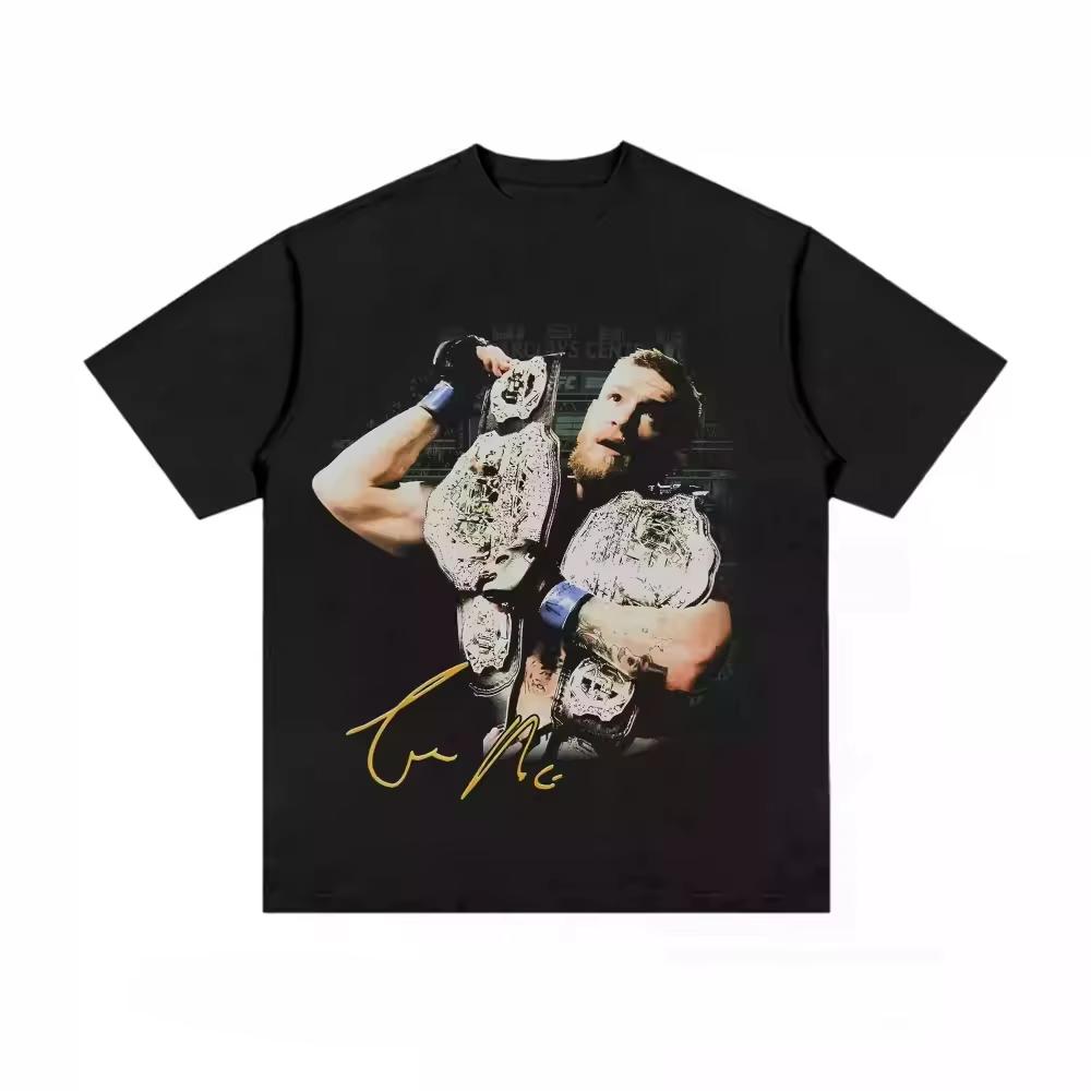 2026 Nouveau Classique Star UFC Imprimé Coton Respirant Marque de Mode Y2K Haut Été Hommes Femmes Manches Courtes T-Shirt Unisexe