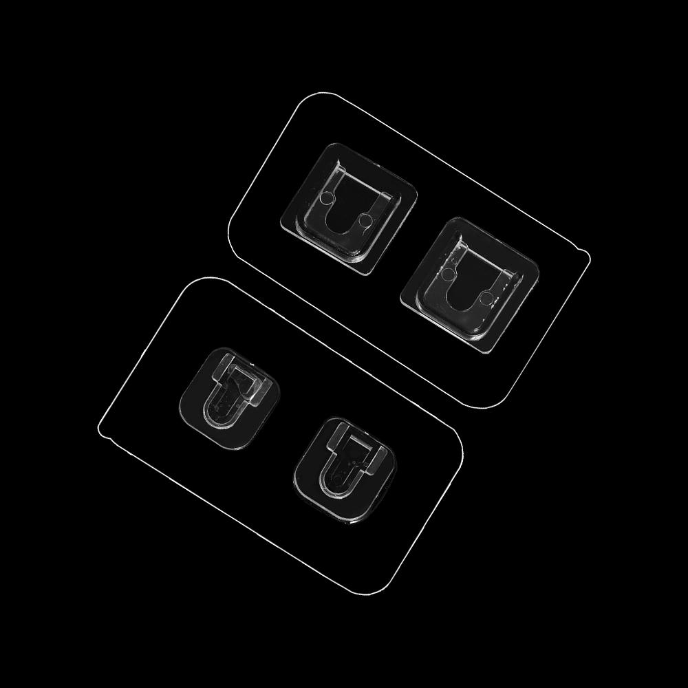 Wall-mounted Storage Organizer Self-Adhesive Plug Fixer Plug Sticker Transparent Socket Holder