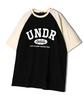 UNDEROFF Oversized Raglan Short Sleeve T-Shirt With Initial Arch Logo Black