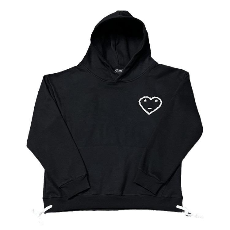 Carsicko Bluza i Spodnie Dresowe z Aksamitu w Kształcie Serca - Zimowy Modny Styl Hip Hop