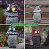 YZYOE LED Owl Outdoor Decorative Cute Resin Owl Garden Landscape Solar-powered Lamp, Light, Light.
