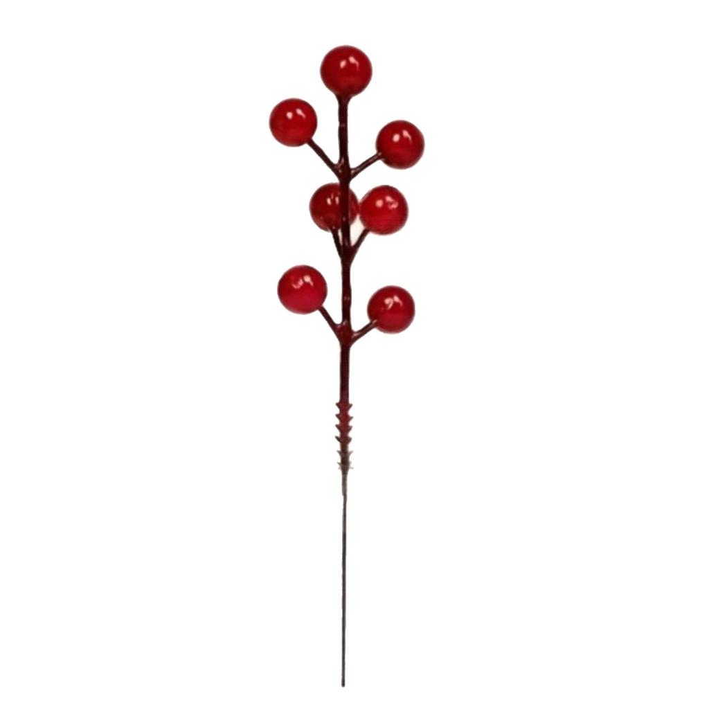 Christmas Decoration Norfolk Simulation Needles, Red , Green Plants, Cuttings, DIY Matching Ornaments