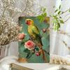 Vintage Metal Sign Green Parrot 20x30cm Retro Tin Plaque for Home Cafe Garden Decor