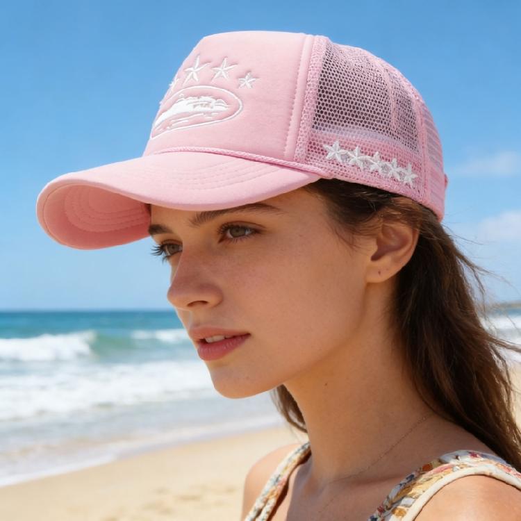 Trendy Adjustable Baseball Hat Cotton Sun Hat with Embroidery Pentagrams For Adult and Teens Daily Sport Activity Wear