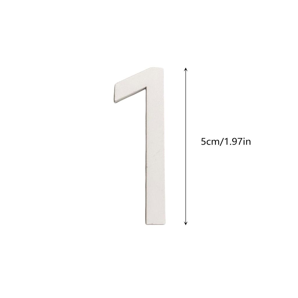 1pc Floating House Number Outdoor 5cm Black Aluminum Alloy Apartment Door Number Mailbox Address Sign