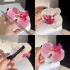 2 Stück Elegante Haarspangen Orchideenblume Haarspange Zarte florale Haarspange für Mädchen und Frauen Mode Haaraccessoires