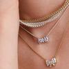 Pandora Starlight Bow Pendant Necklace Women necklace Gold 363508C01