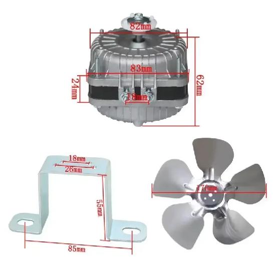 25W 35W 40W 60W 75W 100W Motor for Refrigerator Cooling and Condensation Use Freezer Condenser Fan Motor