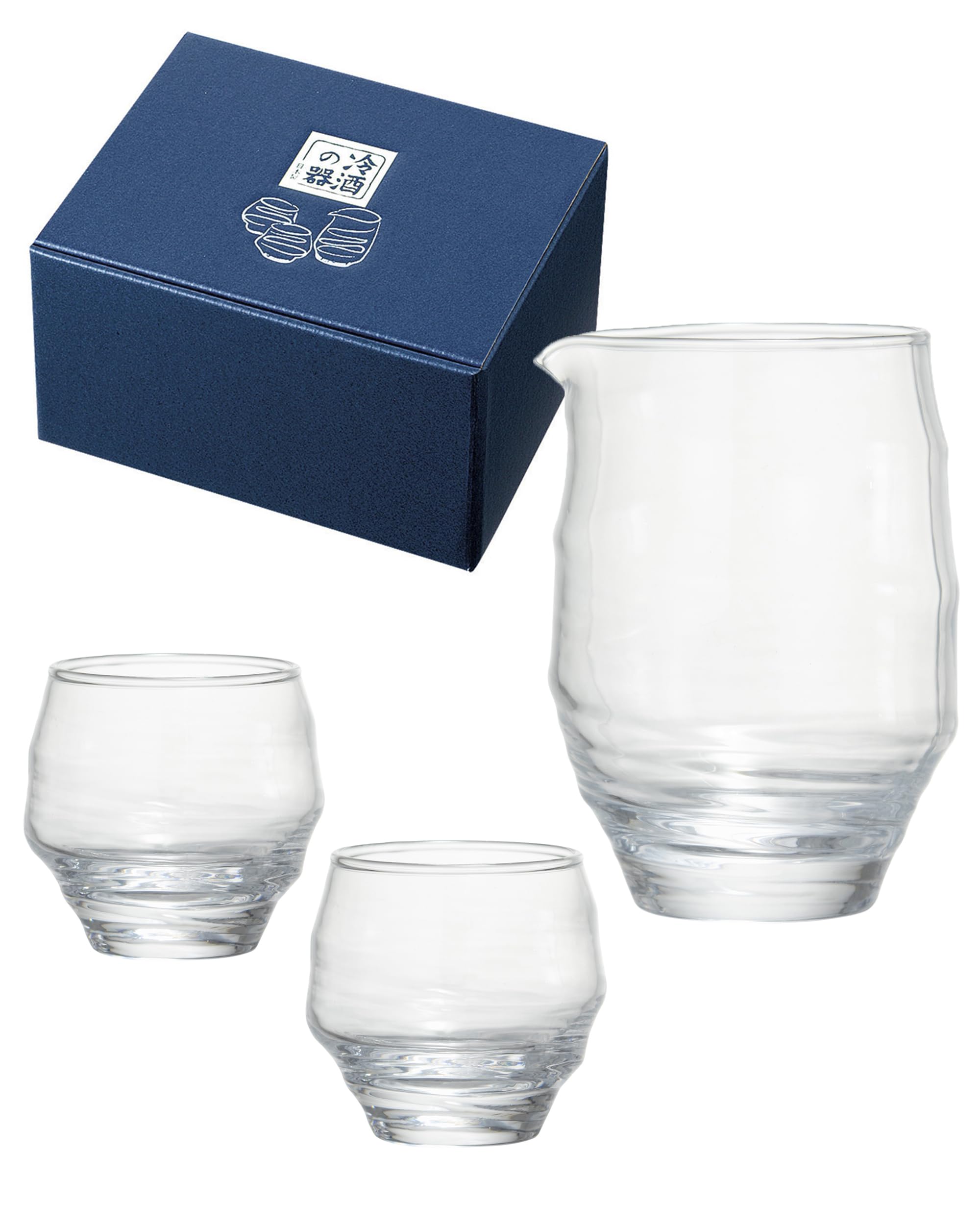 Toyo Sasaki Glass Sake Glass Collection Cold Sake Set Made in Japan Dishwasher Safe Sake Carafe Set Gift Present Respect for the Aged Day Day Day