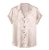 Camicia da Uomo Jacquard di Raso a Maniche Corte Stile Europeo & Americano Moda 2025