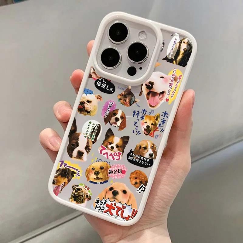 

Hot New Cute Kitten Dog Pattern Transparent Phone Case for iPhone 17 AIR 16 15 14 13 12 11 PRO MAX XR XSMAX 7 8 PLUS Y2K Cover iPhone 15