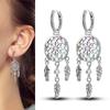 925 Sterling Silver Love Feather Moon Star Heart Earrings Fit Original Charms Hoop for Women Girls Stud Earring Jewelry Gifts