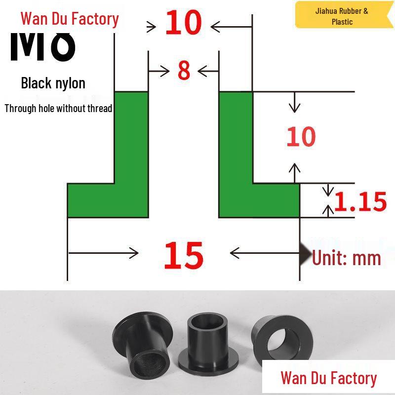 T-Shaped Nylon Insulating Bushing Spacer for M3-M35 Threads
