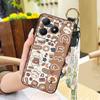 Ring Wrist Strap Phone Case For Realme C63 4G/C61 4G Back Cover Kickstand Anti-knock Silicone Cartoon Shockproof Durable