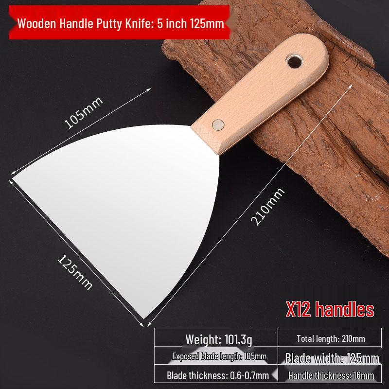 Stainless Steel Putty Knife Set: Scraper, Trowel, and Spatula for Painting and Wall Repair