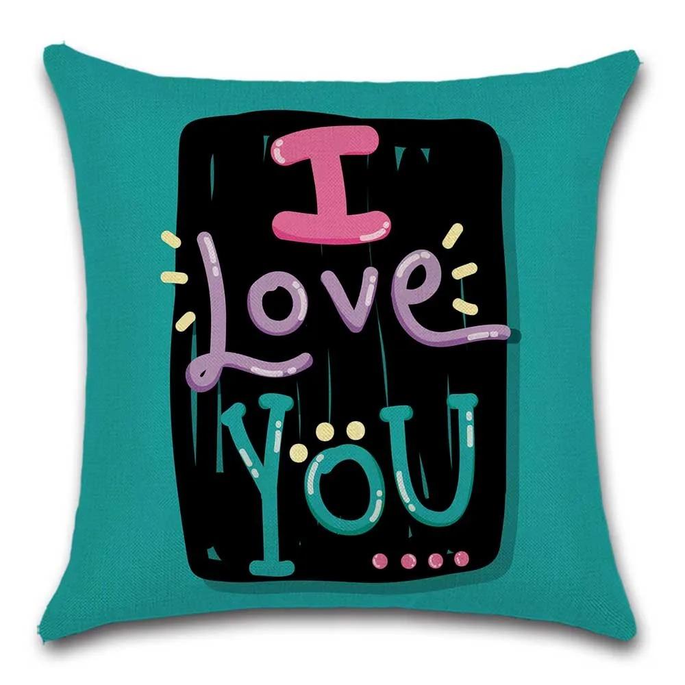 

Подходит для подушки Sweet Home с принтом «Я люблю тебя», наволочки, украшения для дивана, кресла, детской спальни, подарка 60x60cm