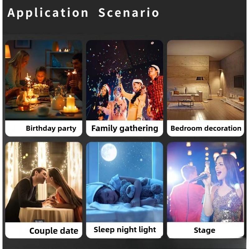 LED Starry Sky Projection Light Northern Lights Ambient Light Water Ripple Spiral Cloud Starry Sky Light Bedroom Night Light