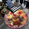 Fantasy Pig Round Area Rug,Carpet Rug for Living Room Bedroom Sofa Playroom Decor,Non-slip Floor Mat