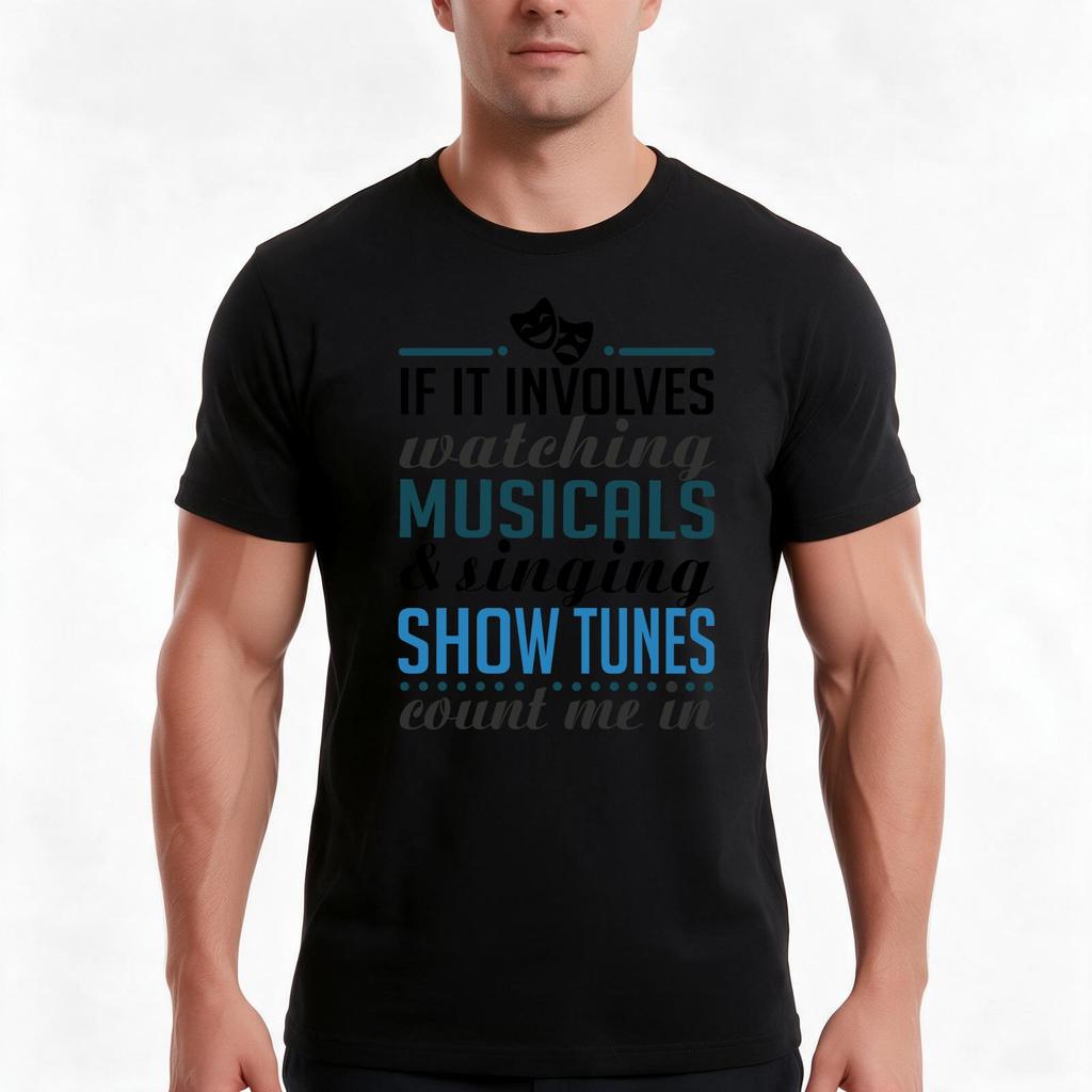 Watch Musicals And Sing Show Tunes Tshirt Summer Casual Cotton Tee Oversized Streetwear Tops Vintage Graphic Print