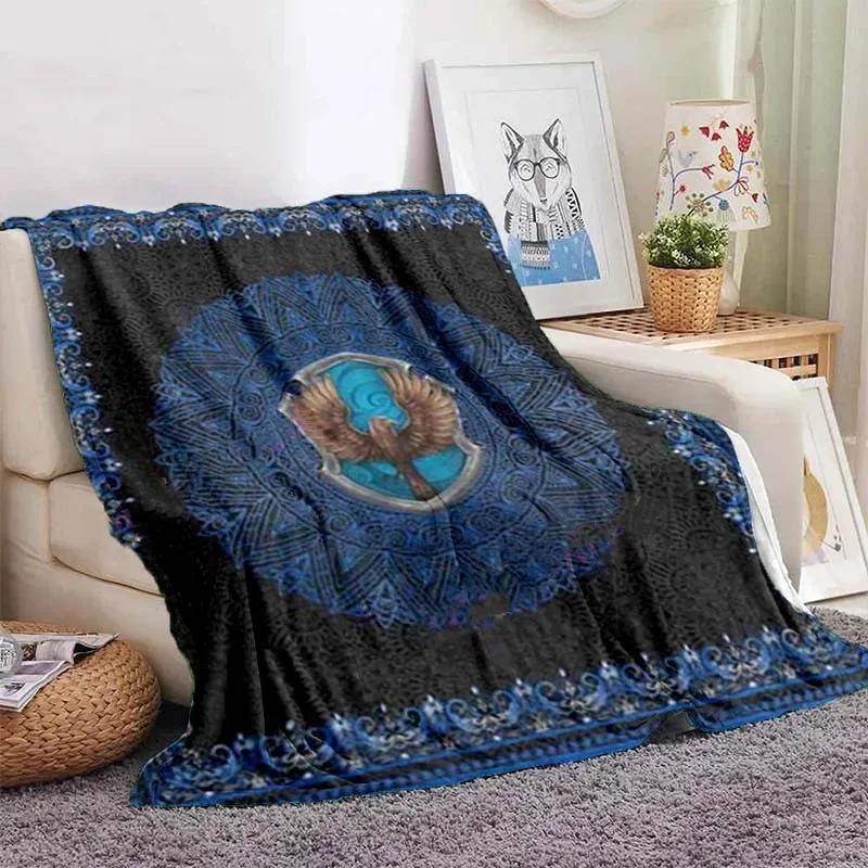 Eule keltisch-wikingerfarbene Decke Lebensbaum wiccanische Flanelldecke weiche warme Decke Sofa Bett Stuhl Dekoration für Familie Camping Geschenke