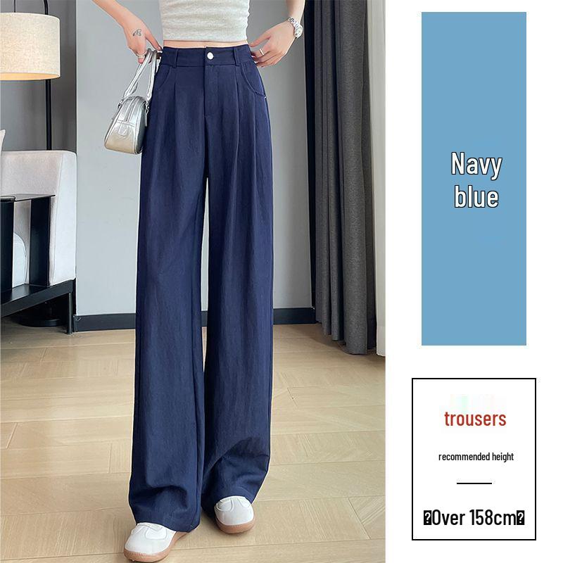 

Women s Summer 2026 High-Waisted Blue Wide-Leg Jeans - Lightweight, Loose, Slimming, Casual Straight-Leg Pants S (85-100 lbs)