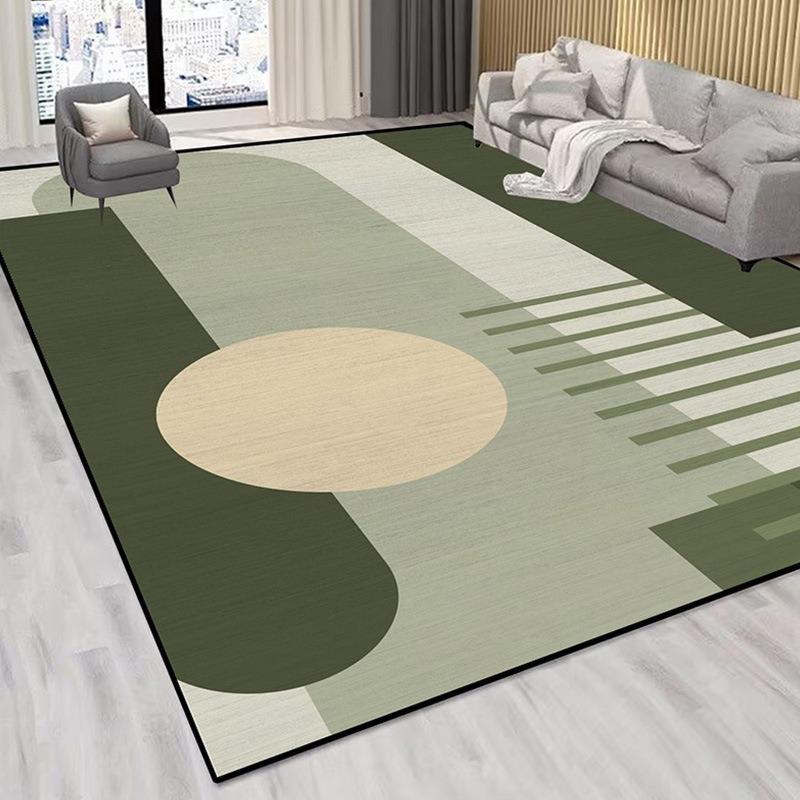 Nordic Style Living Room Carpet Modern Color Blocking Floor Washable Carpet Sofa Tea Table Rug Bedroom Floor Rugs Non-Slip Mat