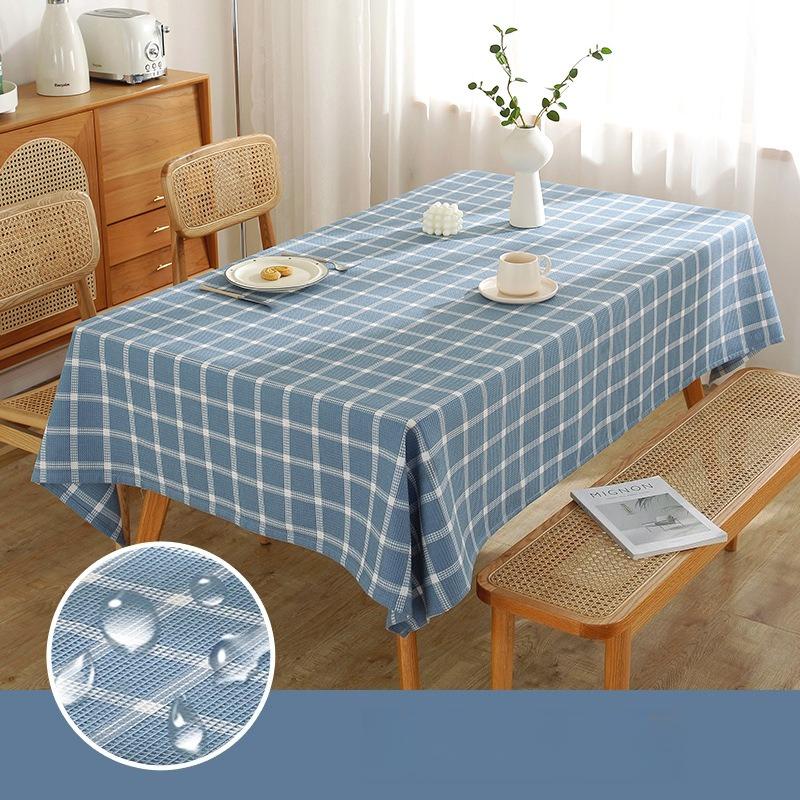 Checkered Table Cloth for Household Waterproof and Oil Resistant Dining Table Cloth Rectangular Durable and Easy To Maintain