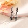 Silver Retro Skull Funny Thai Silver Make Old Stud Earrings for Women Fashion Jewelry High Luxury Vintage Accessory