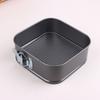 1Pc Carbon Steel Baking Mould With Buckle Square Cake Baking Pan With Removable Bottom Non-Stick Cake Mould Chiffon Cake