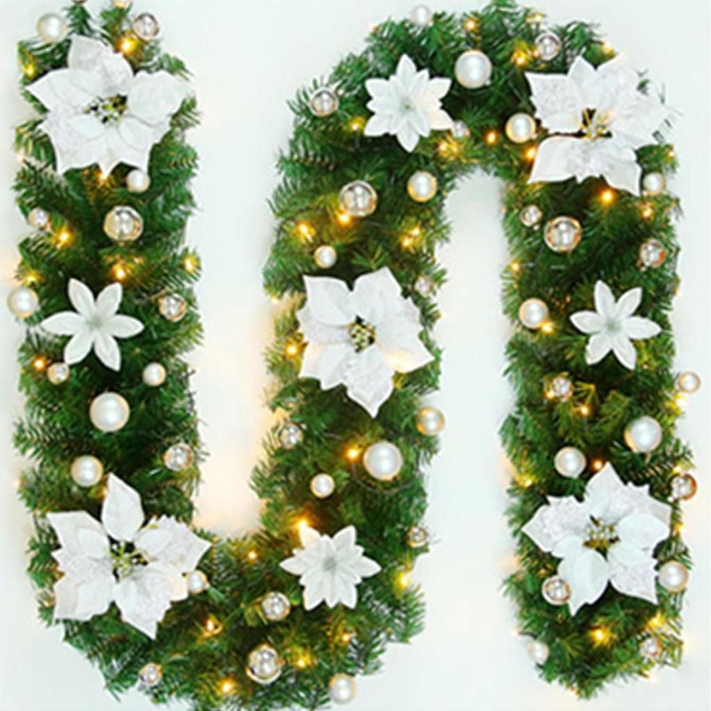 2.7M 5 Colors Christmas Decorations Garland Decoration Rattan Lights Wreath Decorated Mantel Fireplace Stairs Wall Door Decor
