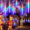 USB Plug Power LED Meteor Shower Rain Lights Waterproof Falling Raindrop Fairy String Light for Holiday Party Christmas Decor