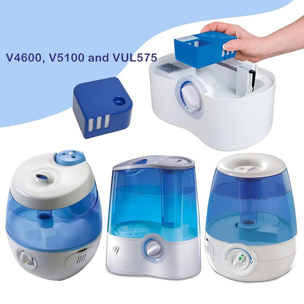 3pcs Mineral Removal Filters PDC51V1 Humidifier Demineralization Cartridges for V4600 V5100 VUL575 White Dust Collector
