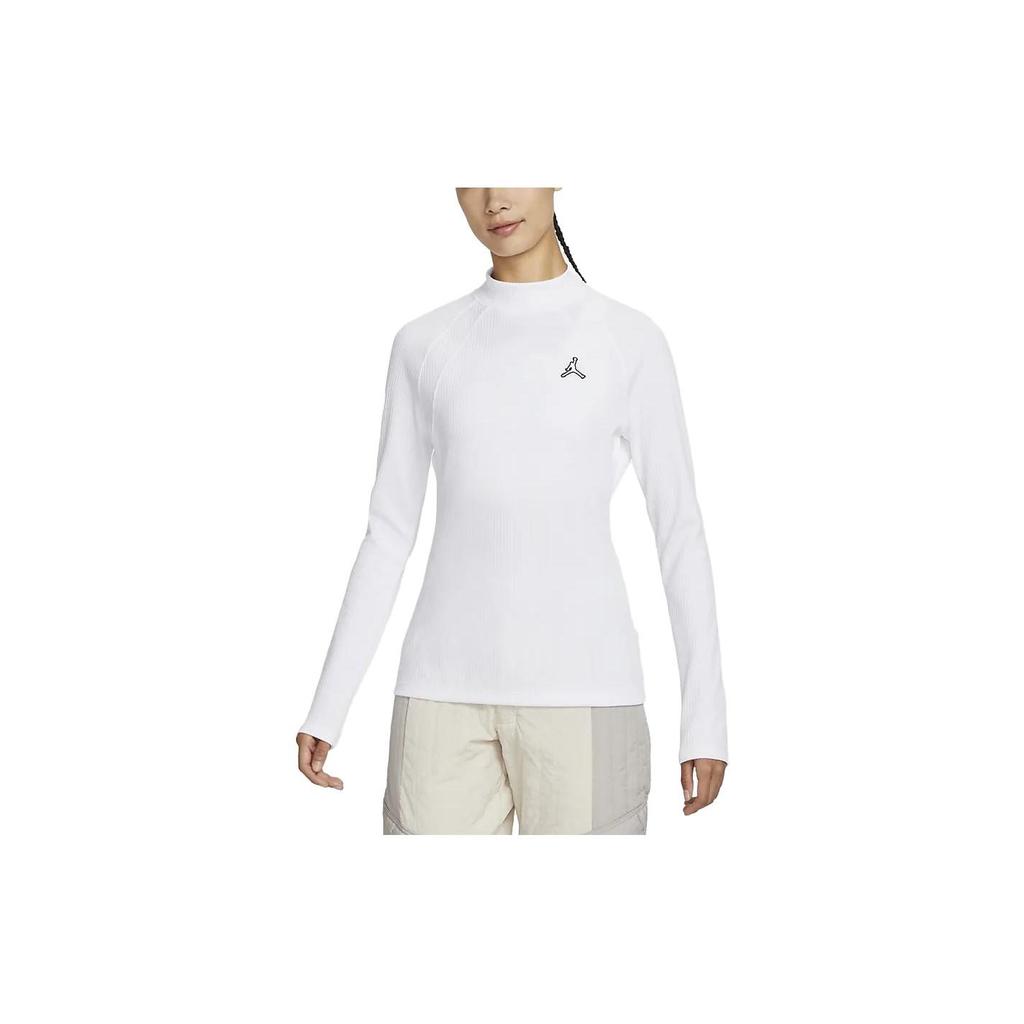 Jordan T Shirts Women's White Crew Neck Moderate Straight Fit DV1421-100