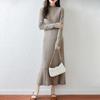 Women Sweater Dress 100% Wool MODERN NEW SAGA Turtleneck Knit Long Pullover Winter Jumpers Wool Long Dress Female