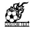 Metall Fußball Wandkunst Fußballspieler Namensschild Sport Heimdekoration Personalisiertes Geschenk Trainer