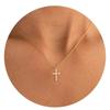 Módní choker náhrdelník s robustním přívěskem s křížky z nerezové oceli, šperkový doplněk pro trendy ženy a dívky