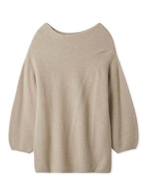 Triko mini elbise FWNO245013BEGF Omuzları açık